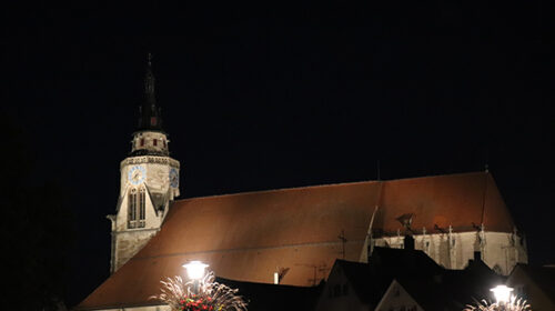 Nighttime testing stations in Tübingen