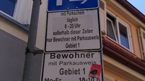 Parking in Tübingen: With ticket or resident parking permit