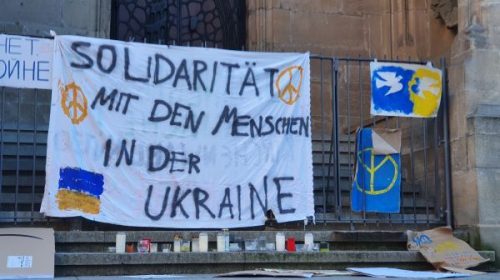 Solidarity action with Ukraine on the anniversary of the war